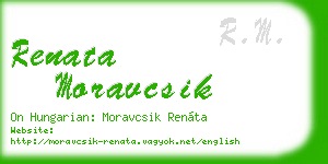 renata moravcsik business card